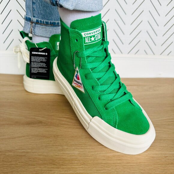 ⭐Converse Ctas Cruise Hi Platform Sz 8 Women's Shoes Suede Green Sneaker A10239C - Picture 3 of 13